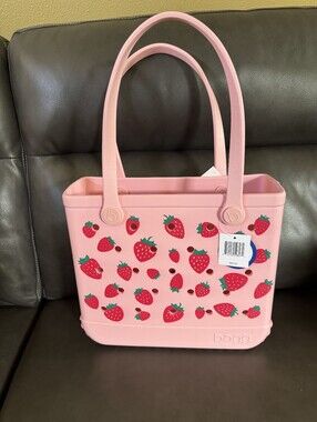 Bogg Bag NEW Strawberry Shortcake red and Pink Tote- Medium Bogg Bag 15"